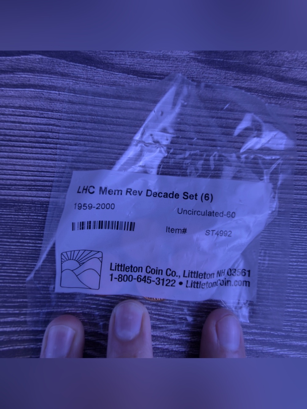 Lincoln Memorial Cent Decade Set 1959-2000 Littleton UNC 6 Coin ST4992